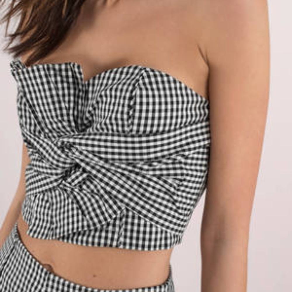 Multi Gingham Crop Top